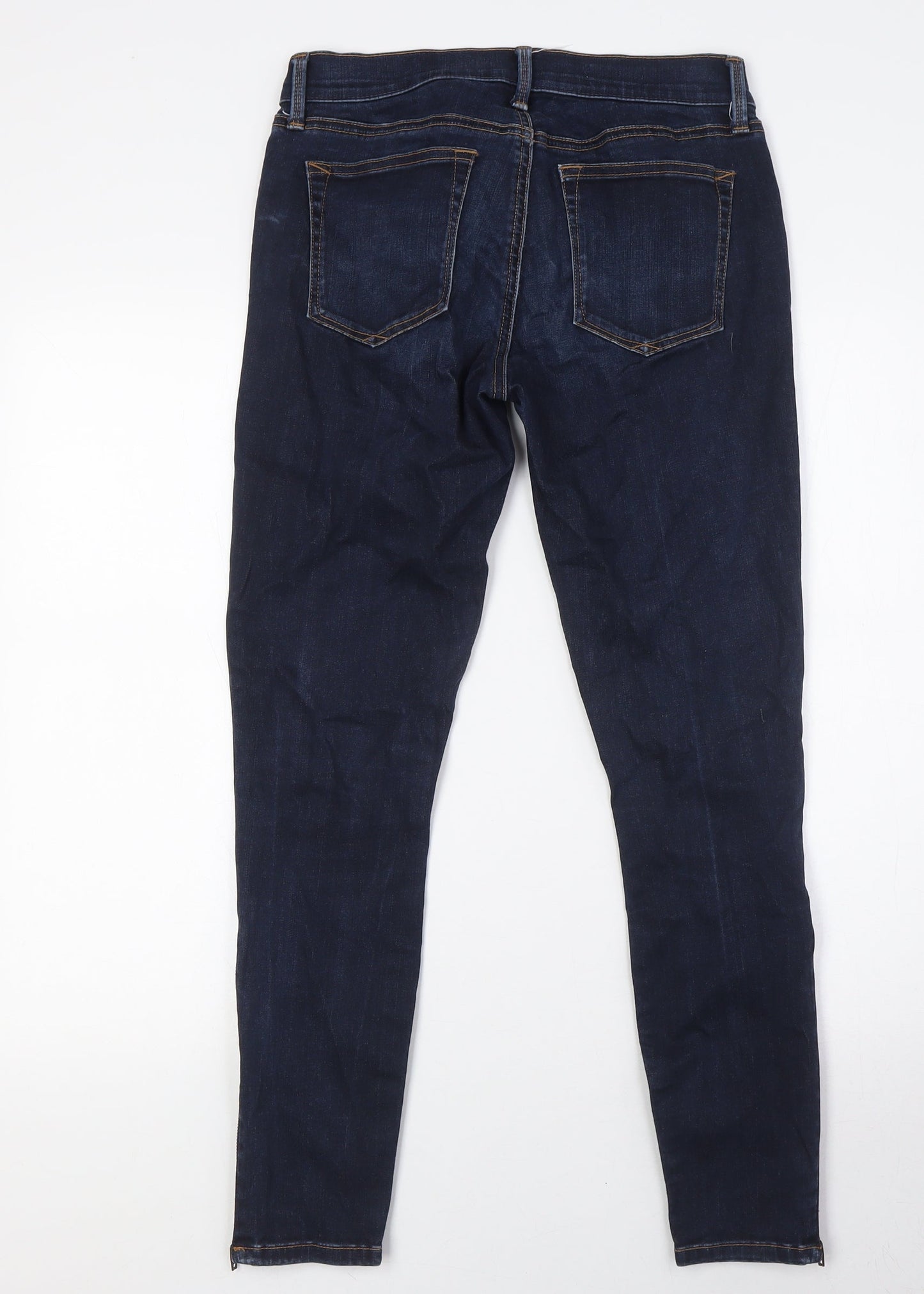 Gap Womens Blue Cotton Skinny Jeans Size 26 in L28 in Regular Button - Zip Detail