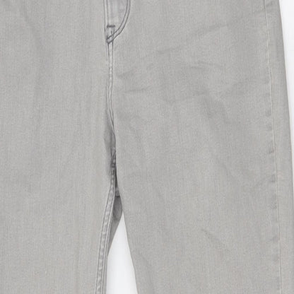H&M Girls Grey Cotton Skinny Jeans Size 14 Years L29 in Slim Button - Adjustable Waist
