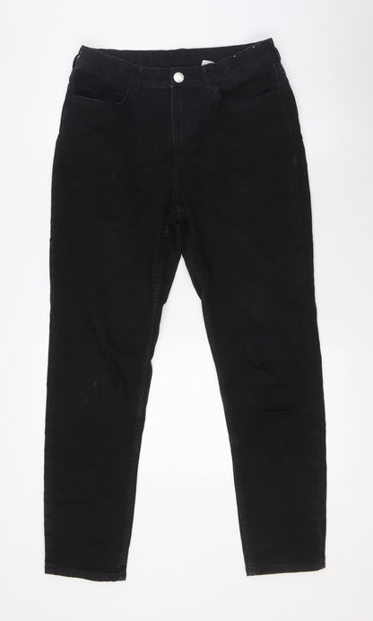 H&M Girls Black Cotton Skinny Jeans Size 14 Years L29 in Regular Button