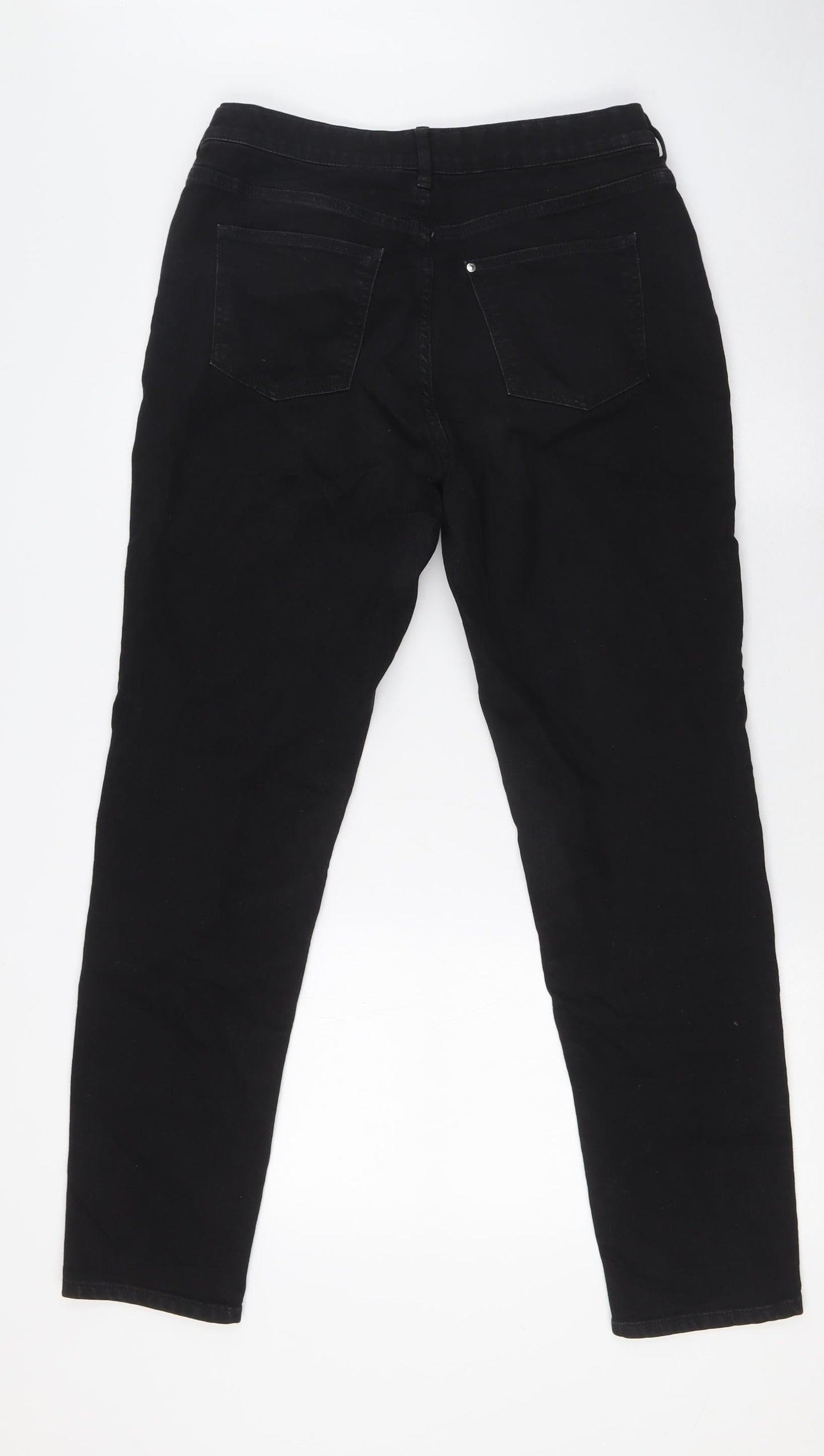 H&M Girls Black Cotton Skinny Jeans Size 14 Years L29 in Regular Button