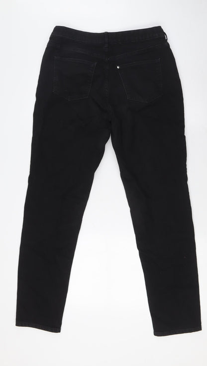 H&M Girls Black Cotton Skinny Jeans Size 14 Years L29 in Regular Button