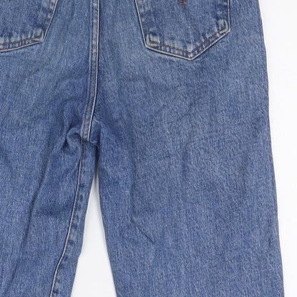 Levi's Womens Blue Cotton Straight Jeans Size 26 in L27 in Regular Button