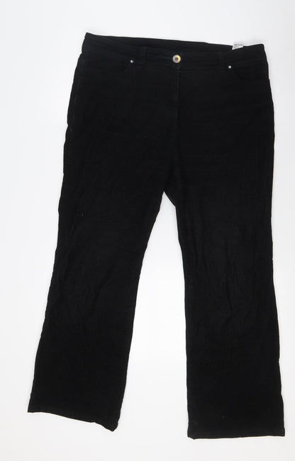 Womens UK Size 14 Marks and Spencer Regular Fit Snow Pants Black Trousers