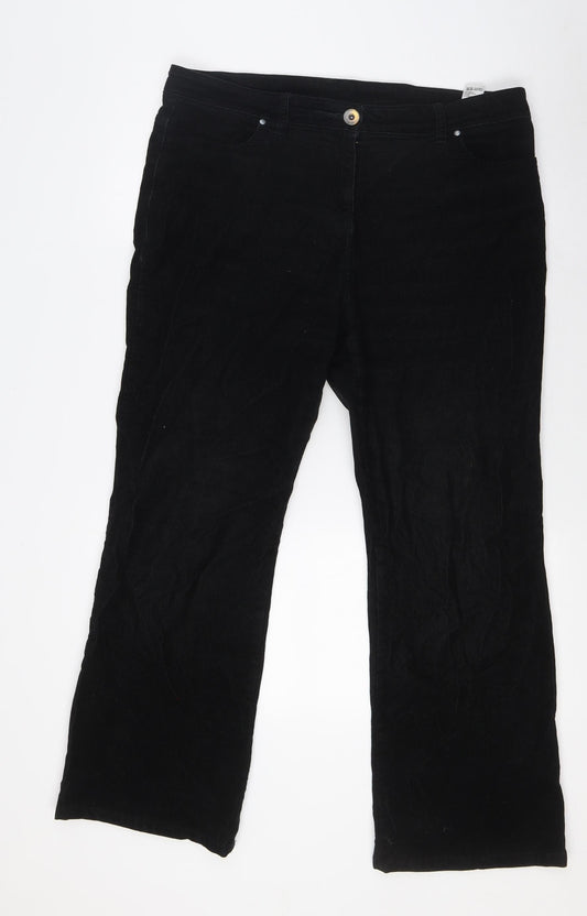 Womens UK Size 14 Marks and Spencer Regular Fit Snow Pants Black Trousers