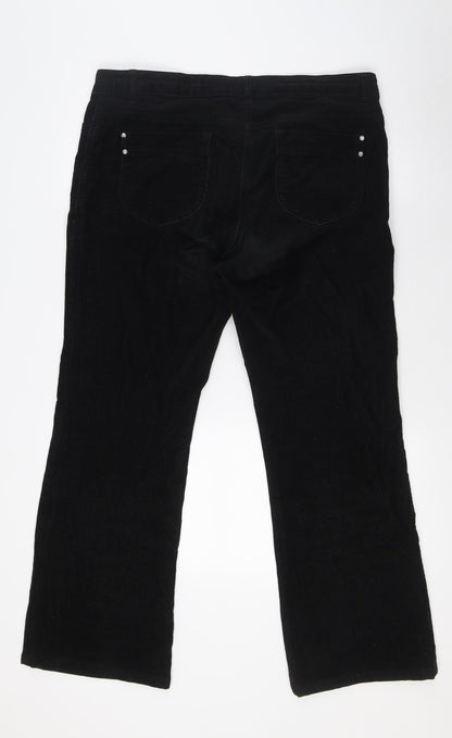 Womens UK Size 14 Marks and Spencer Regular Fit Snow Pants Black Trousers