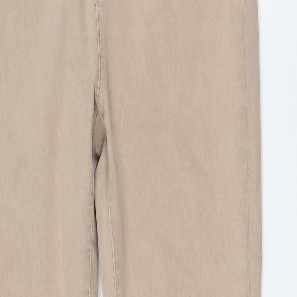 C&A Womens Beige Cotton Straight Jeans Size 10 L30 in Regular Button