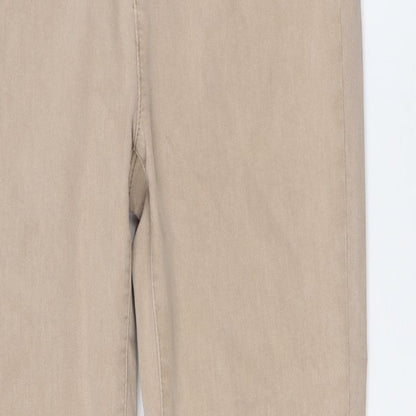 C&A Womens Beige Cotton Straight Jeans Size 10 L30 in Regular Button