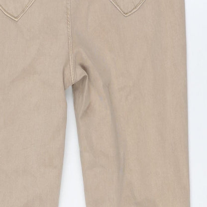 C&A Womens Beige Cotton Straight Jeans Size 10 L30 in Regular Button