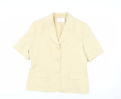 Country Casuals Womens Yellow Jacket Blazer Size 16 Button