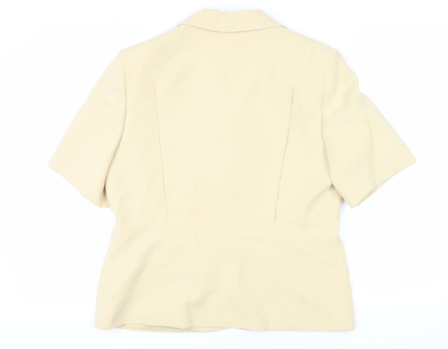 Country Casuals Womens Yellow Jacket Blazer Size 16 Button