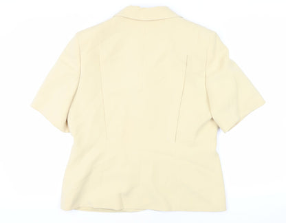 Country Casuals Womens Yellow Jacket Blazer Size 16 Button