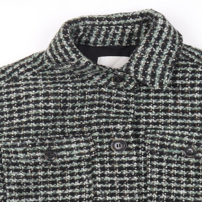Womens UK Size S H&M Green Overcoat
