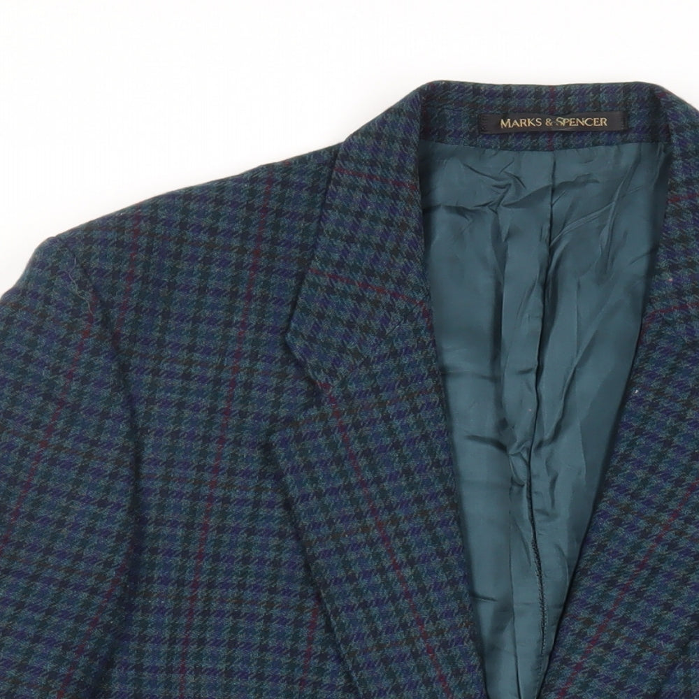 Mens UK Size 40 St Michael Regular Blue Suit Jacket