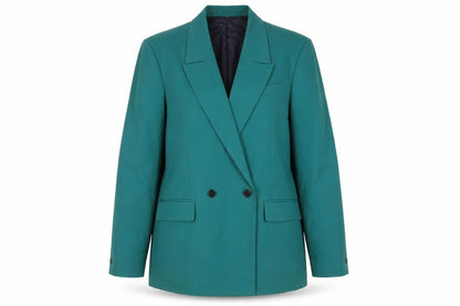Zara Womens Green Jacket Blazer Size L Button