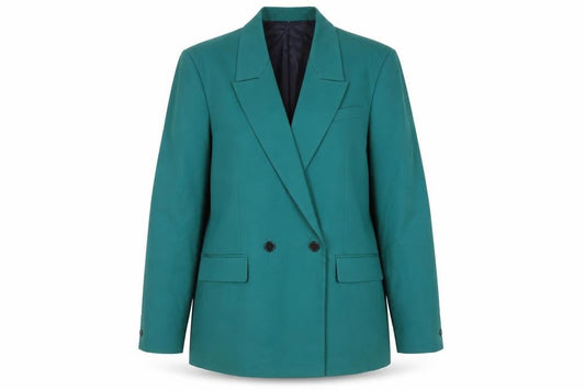 Zara Womens Green Jacket Blazer Size L Button
