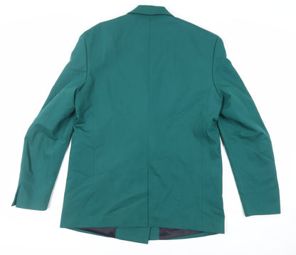 Zara Womens Green Jacket Blazer Size L Button