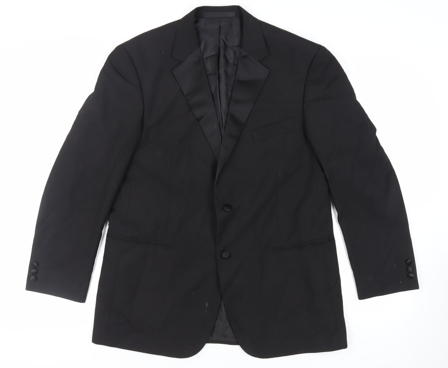 Mens UK Size 42 Marks and Spencer Regular Black Suit Tuxedo