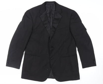 Mens UK Size 42 Marks and Spencer Regular Black Suit Tuxedo
