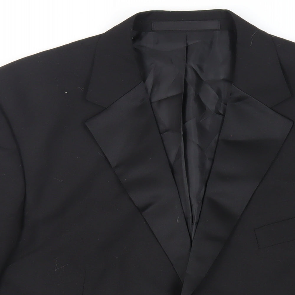 Mens UK Size 42 Marks and Spencer Regular Black Suit Tuxedo