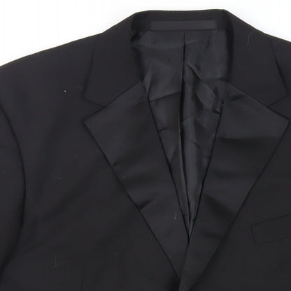 Mens UK Size 42 Marks and Spencer Regular Black Suit Tuxedo