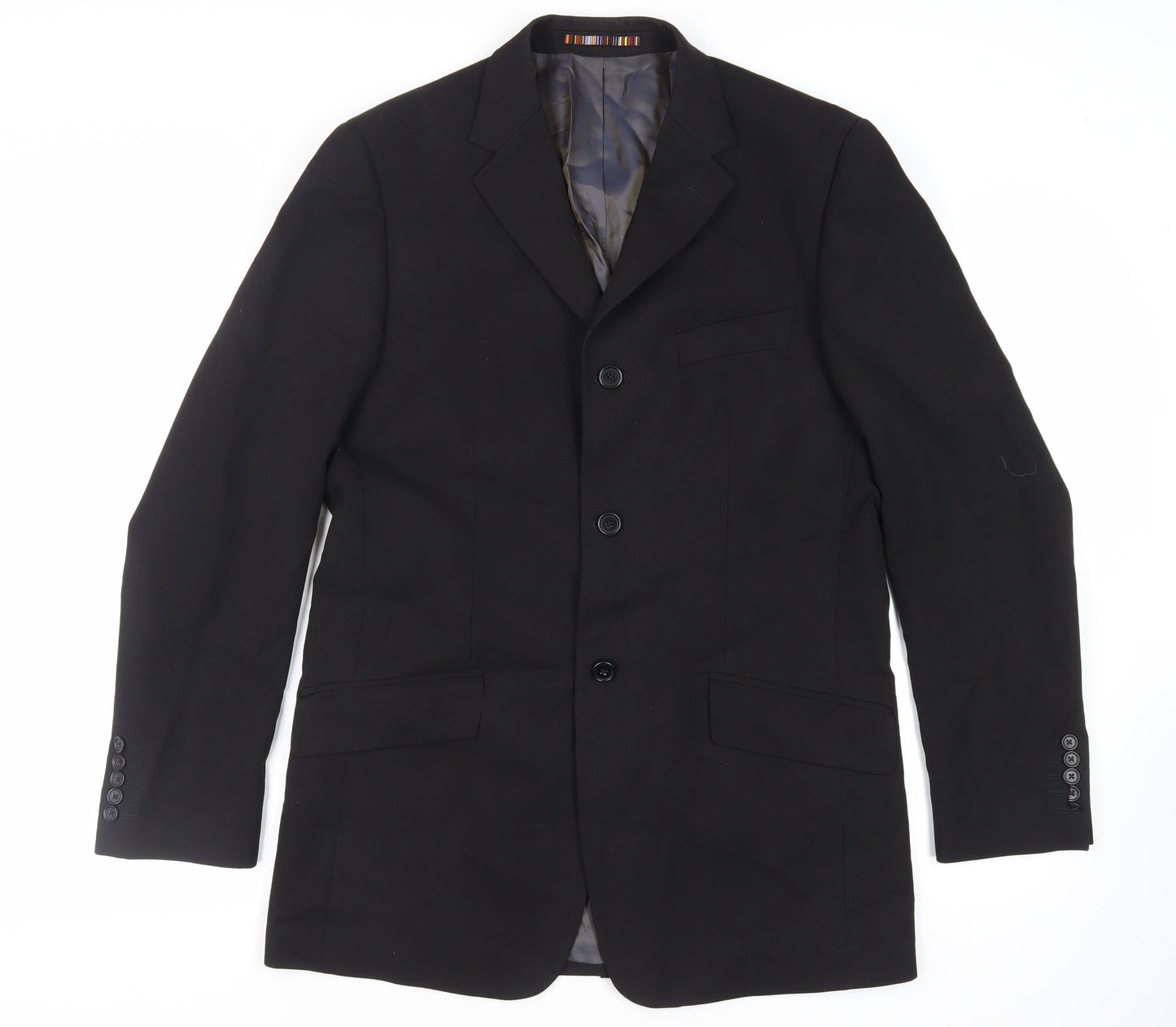 Mens UK Size 40 River Island Regular Black Suit Jacket