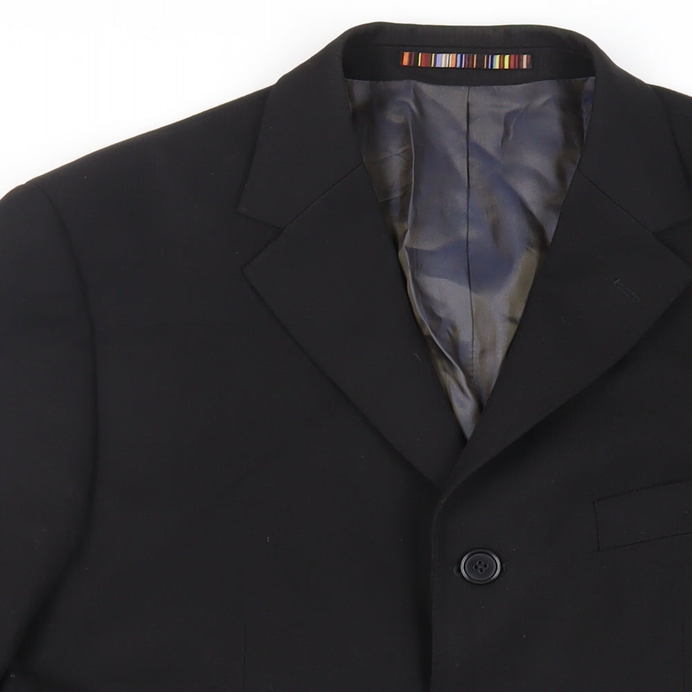 Mens UK Size 40 River Island Regular Black Suit Jacket