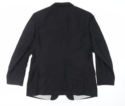 Mens UK Size 44 Topman Regular Black Suit Jacket