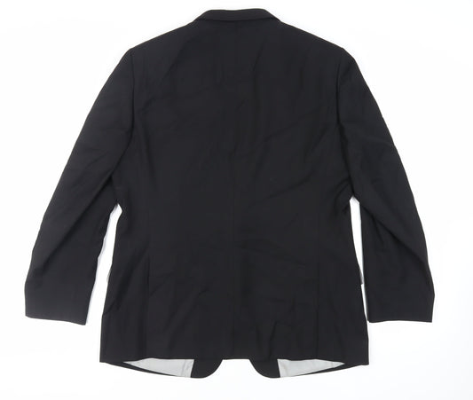 Mens UK Size 44 Topman Regular Black Suit Jacket