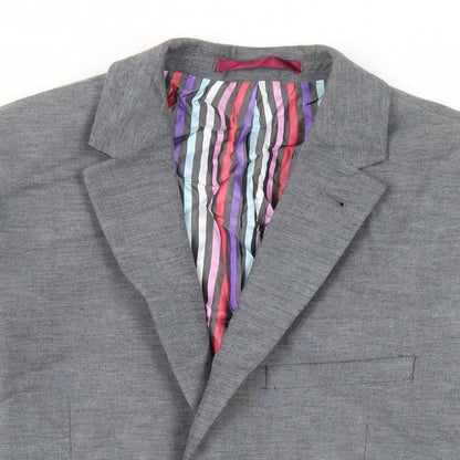Mens UK Size 38 Racing Green Regular Grey Suit Jacket