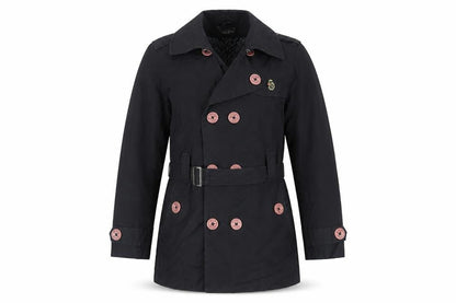Mens UK Size S Luke Black Pea Coat