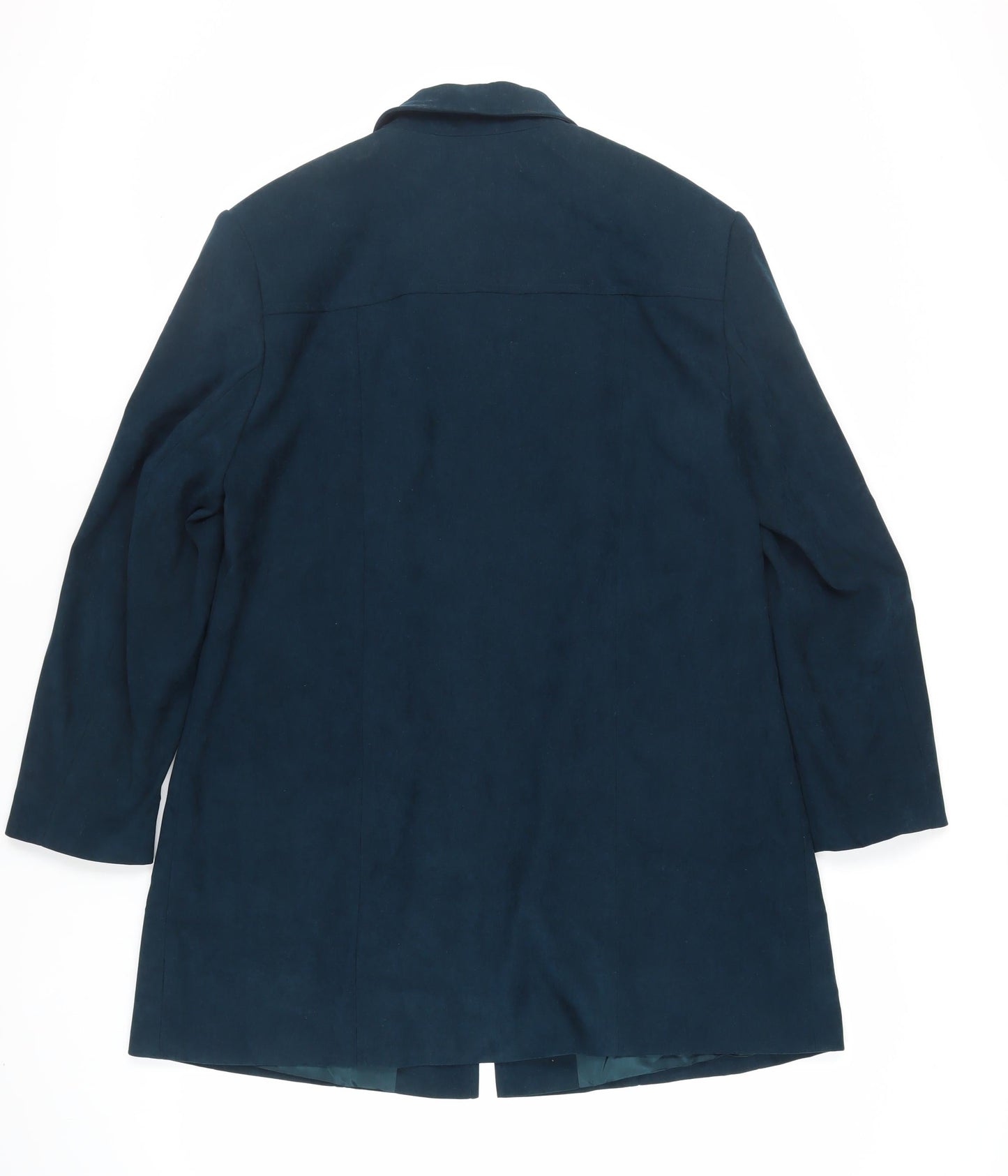 Ann Harvey Womens Green Overcoat Coat Size 16 Zip - Zipped Pockets