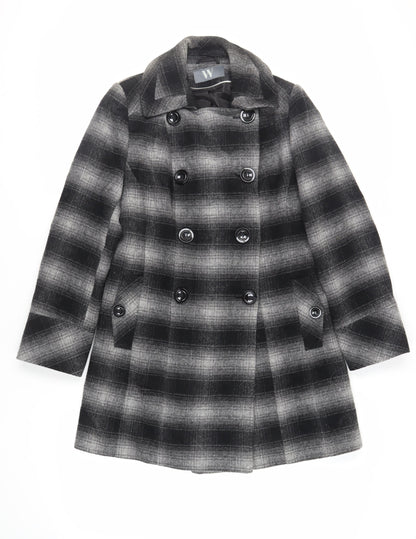 Womens UK Size 12 BHS Grey Pea Coat