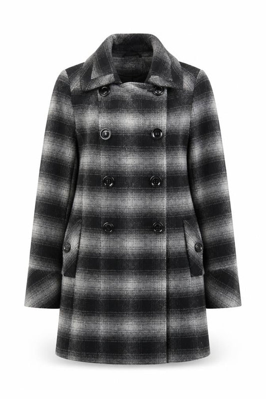 Womens UK Size 12 BHS Grey Pea Coat