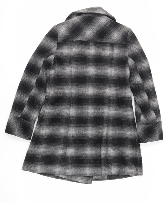 Womens UK Size 12 BHS Grey Pea Coat