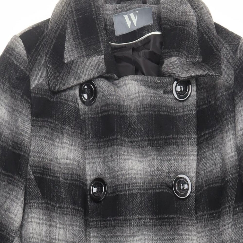 Womens UK Size 12 BHS Grey Pea Coat