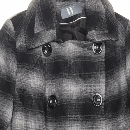 Womens UK Size 12 BHS Grey Pea Coat