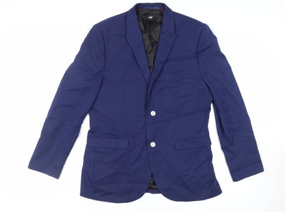 Mens UK Size 44 H&M Regular Blue Suit Jacket