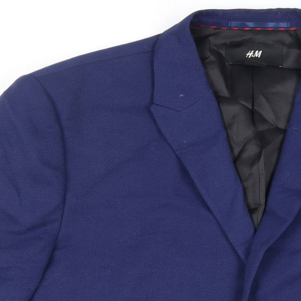 Mens UK Size 44 H&M Regular Blue Suit Jacket