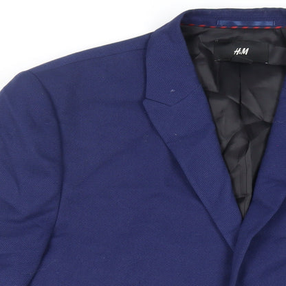 Mens UK Size 44 H&M Regular Blue Suit Jacket