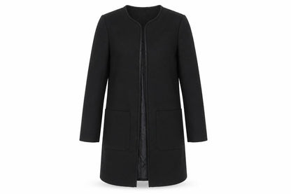 Womens UK Size 10 H&M Black Overcoat