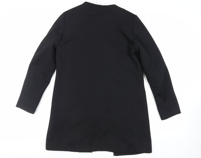 Womens UK Size 10 H&M Black Overcoat