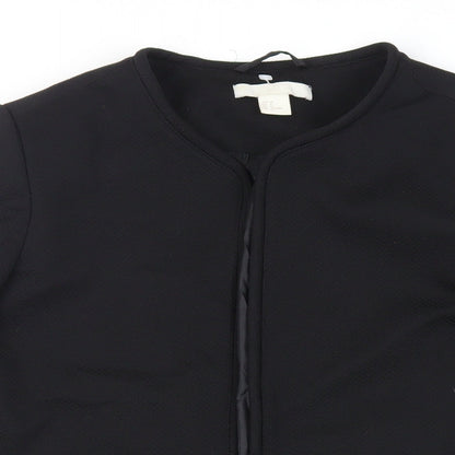 Womens UK Size 10 H&M Black Overcoat