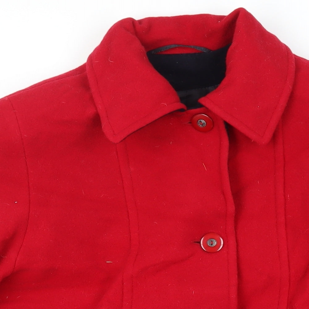 Womens UK Size 10 Astraka Red Overcoat