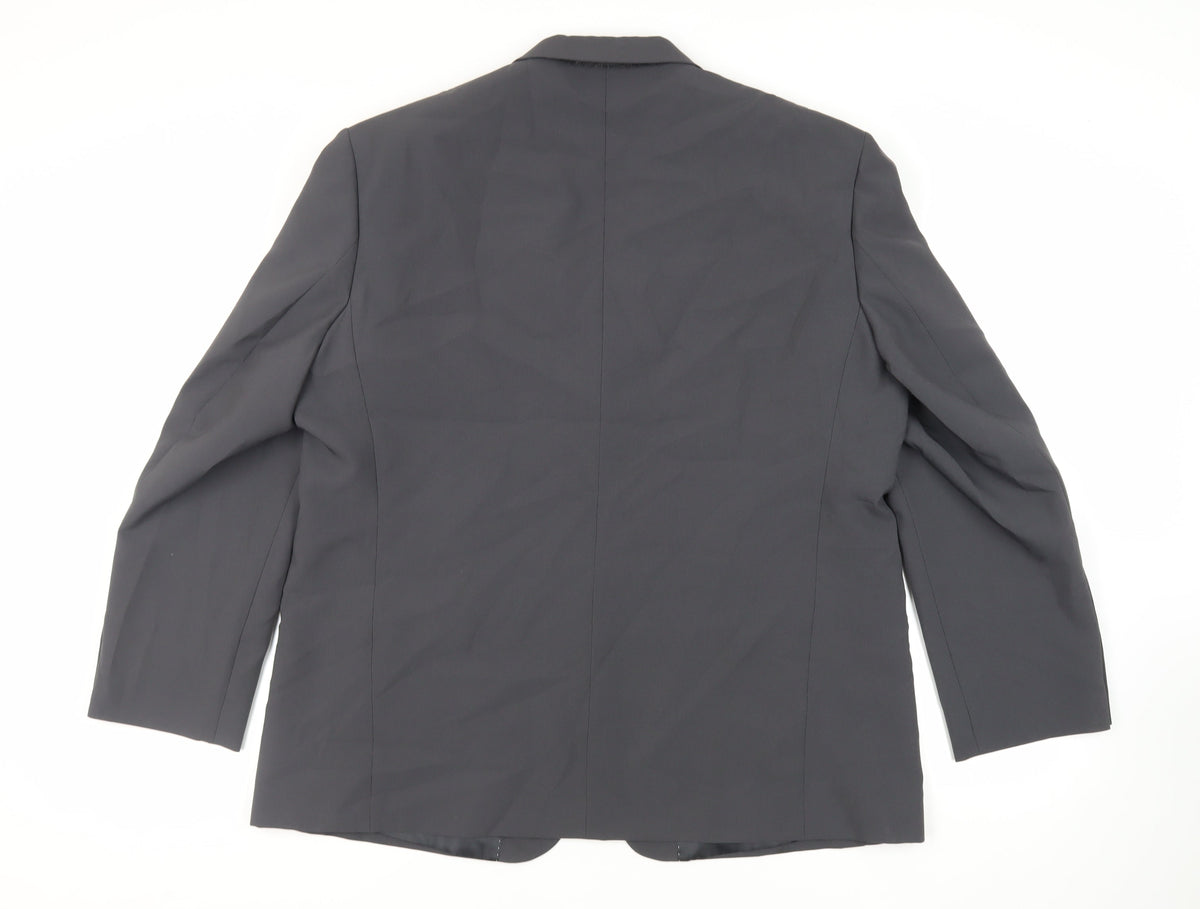 Farleigh Mens Grey Polyester Jacket Suit Jacket Size 48 Regular