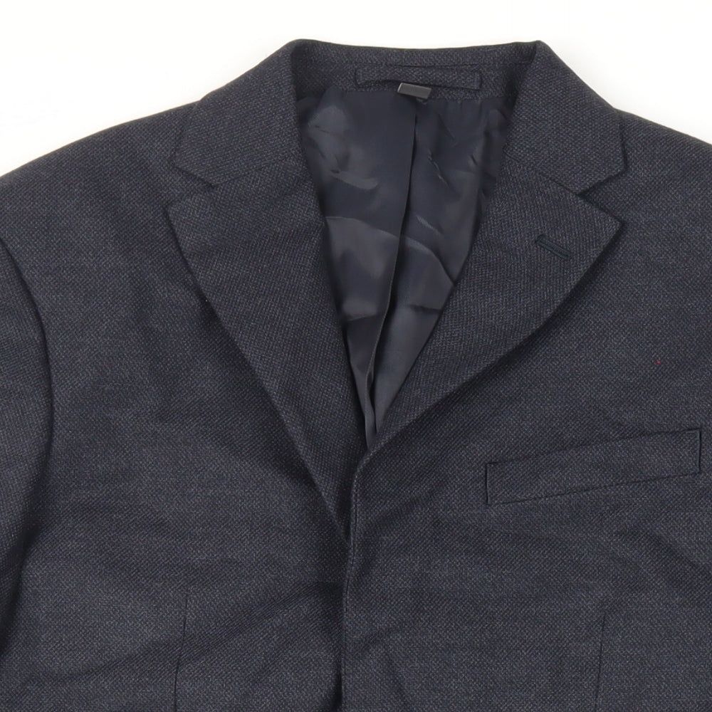 Mens UK Size 38 Marks and Spencer Regular Blue Suit Jacket