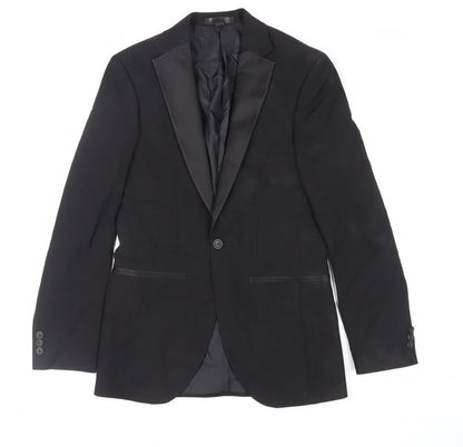 Mens UK Size 34 Marks and Spencer Regular Black Suit Tuxedo