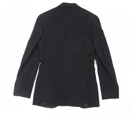 Mens UK Size 34 Marks and Spencer Regular Black Suit Tuxedo