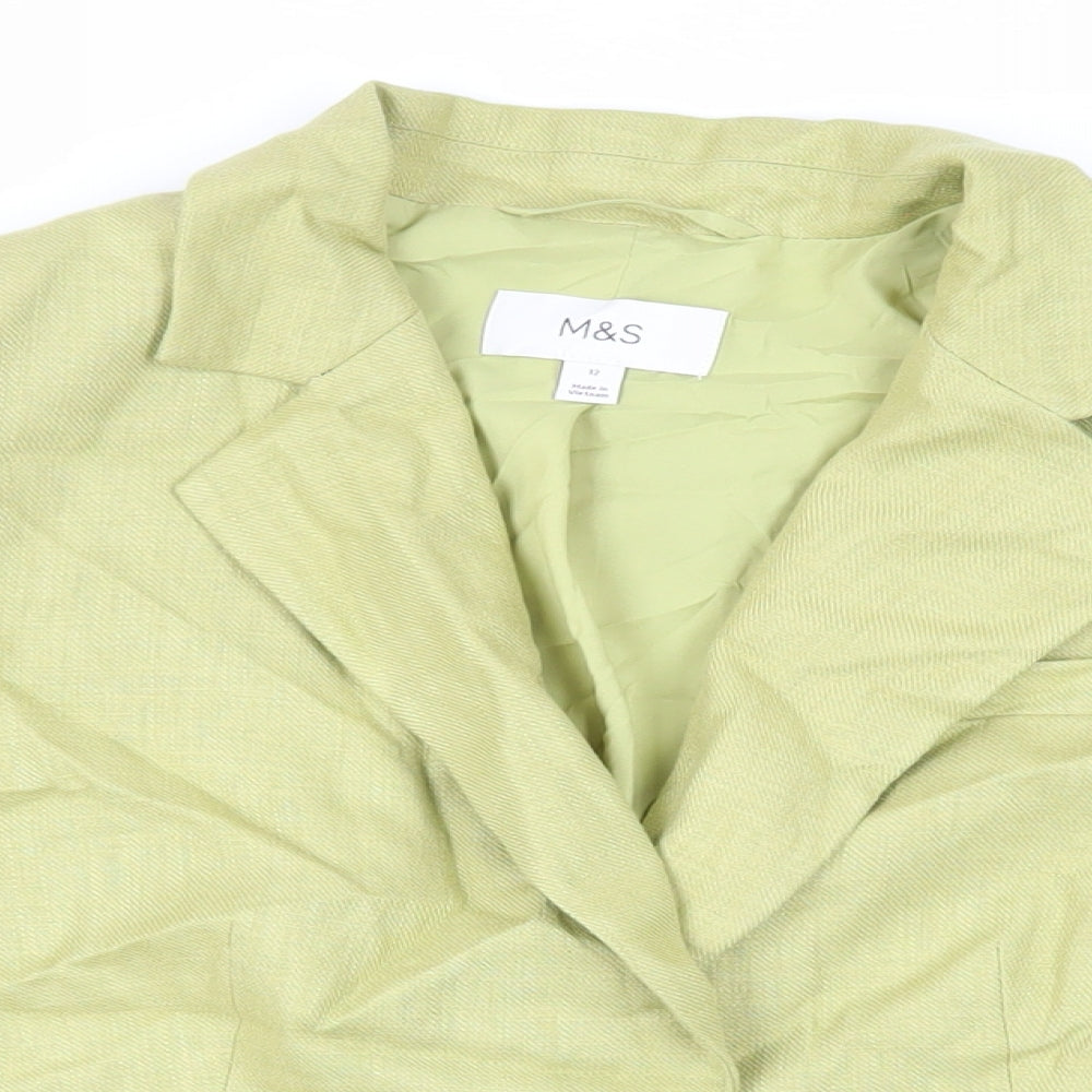 Womens UK Size 12 Marks and Spencer Green Jacket