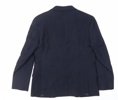 Mens UK Size 40 Marks and Spencer Regular Blue Suit Jacket