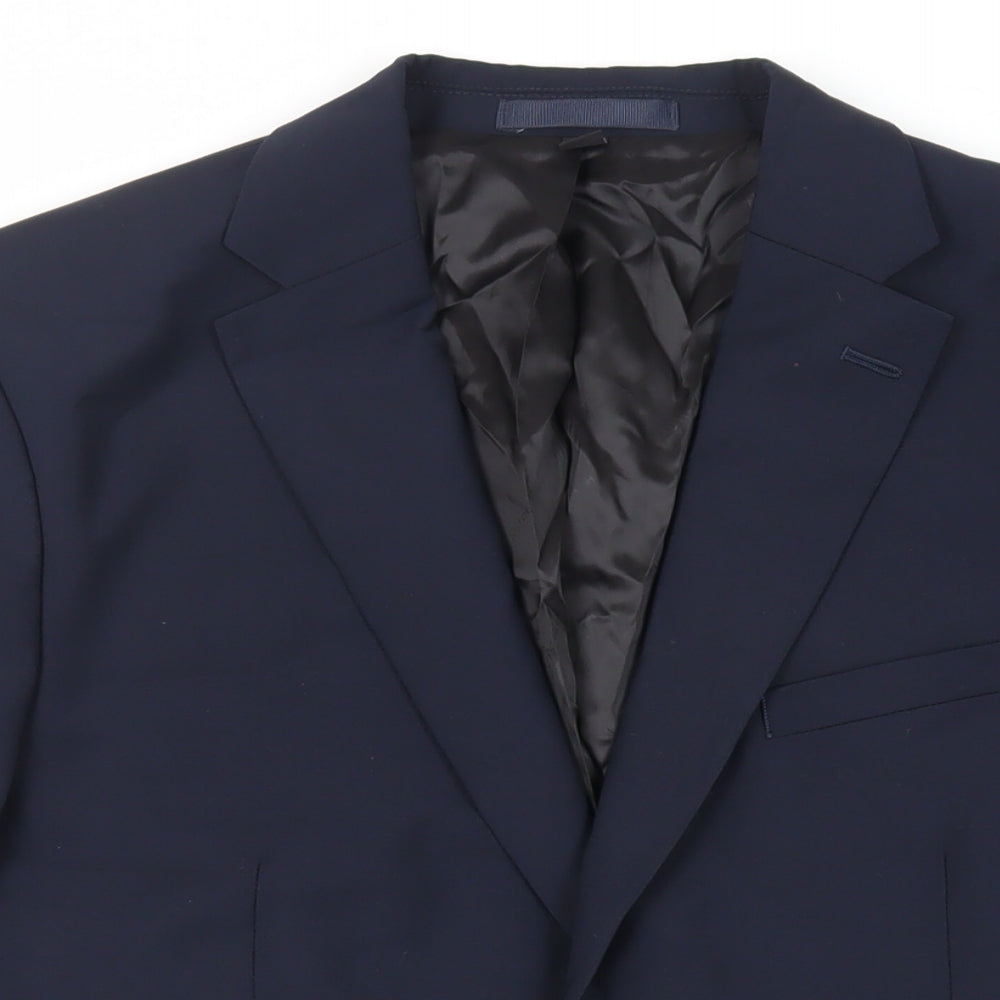 Mens UK Size 40 Marks and Spencer Regular Blue Suit Jacket